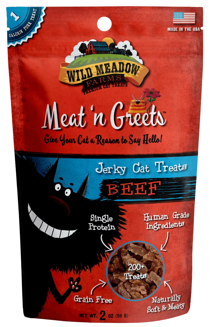 Wild Meadow Farms Beef Meat'N Greets Treats for Cats cat treats, soft cat treats