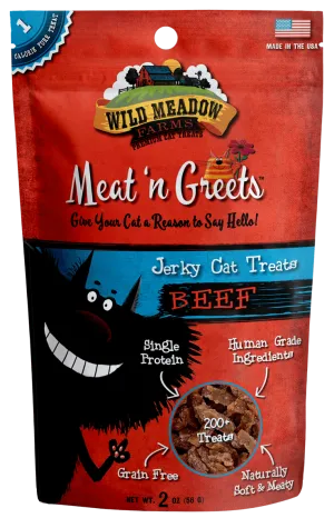 Wild Meadow Farms Beef Meat'N Greets Treats for Cats cat treats, soft cat treats