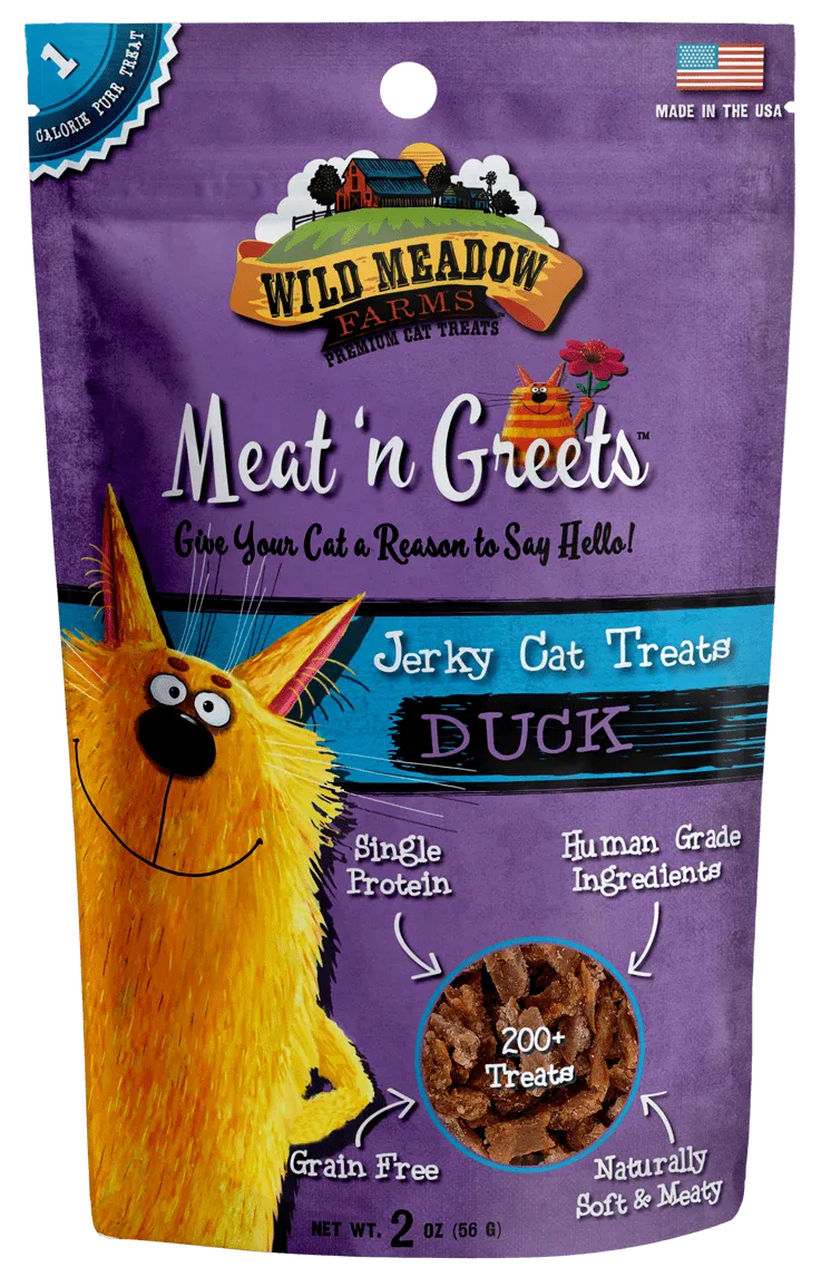 Wild Meadow Farms Duck Meat'N Greets Treats for Cats cat treats, soft cat treats