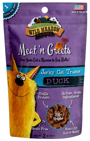 Wild Meadow Farms Duck Meat'N Greets Treats for Cats cat treats, soft cat treats