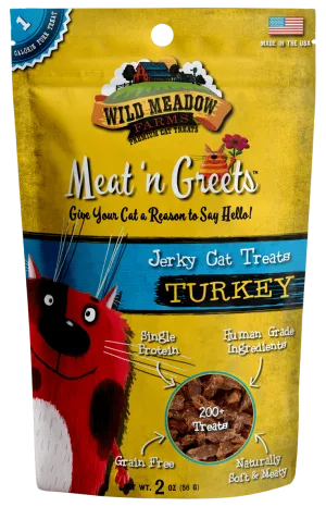 Wild Meadow Farms Turkey Meat'N Greets Treats for Cats cat treats, soft cat treats
