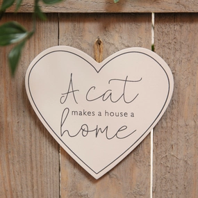 Wooden Heart Shaped A Cat Makes a Home Hanging Plaque poultry halters,bird leash