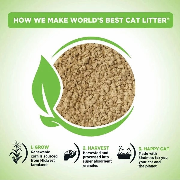 WORLD'S BEST Unscented Clumping Cat Litter, 28lb