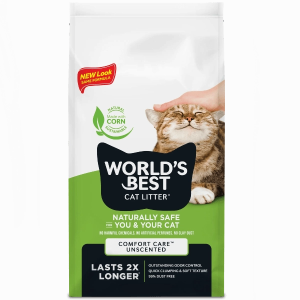 WORLD'S BEST Unscented Clumping Cat Litter, 28lb