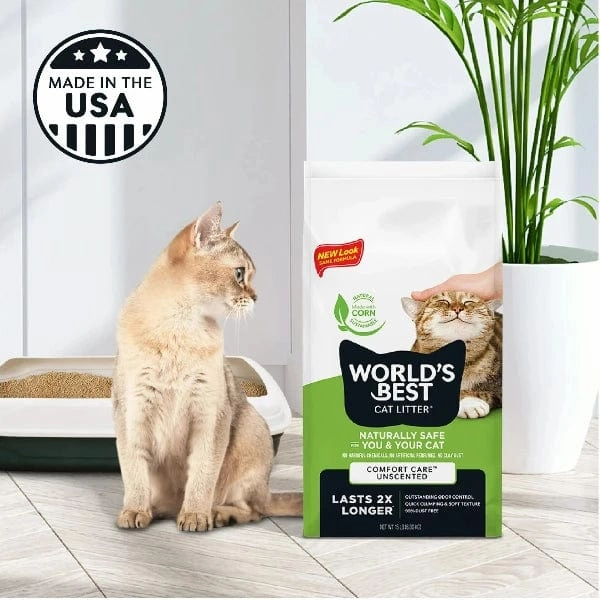 WORLD'S BEST Unscented Clumping Cat Litter, 28lb