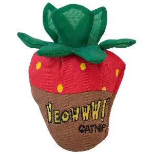 Yeowww! Chocolate Dipped Strawberry Catnip Cat Toy catnip toys, feather wand toy