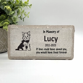 Yorkie Memorial Stone - Personalized Pet Memorial show poultry,grooming poultry