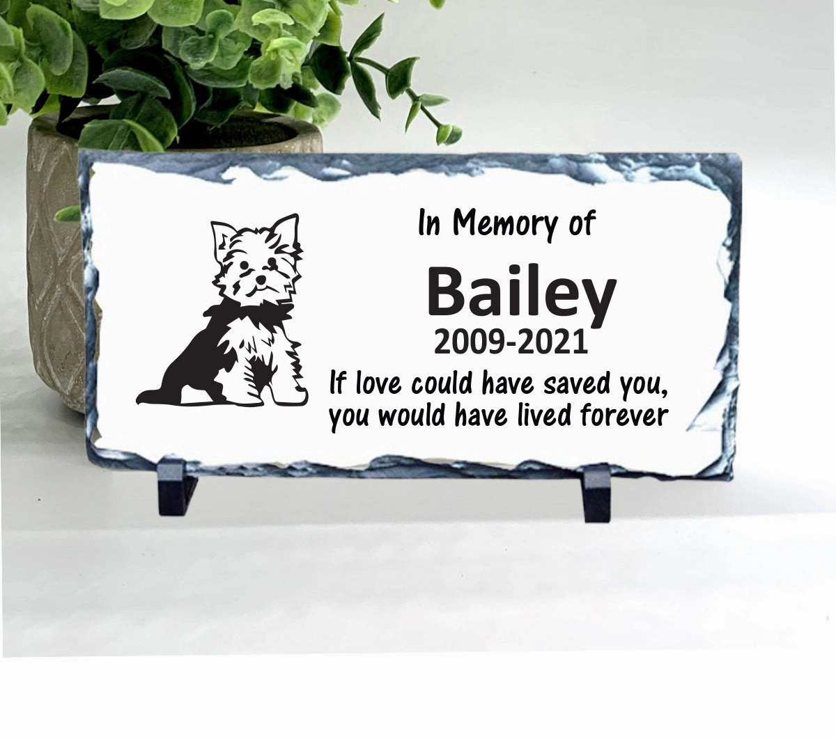 Yorkie Memorial Stone - Personalized Pet Memorial