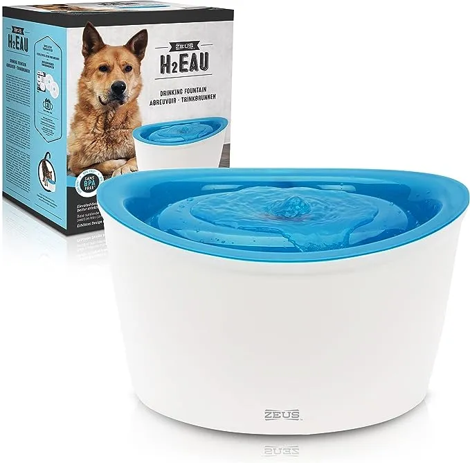 Zeus H2EAU Drinking Fountain for Dogs and Cats cat bowl, elevated cat feeder