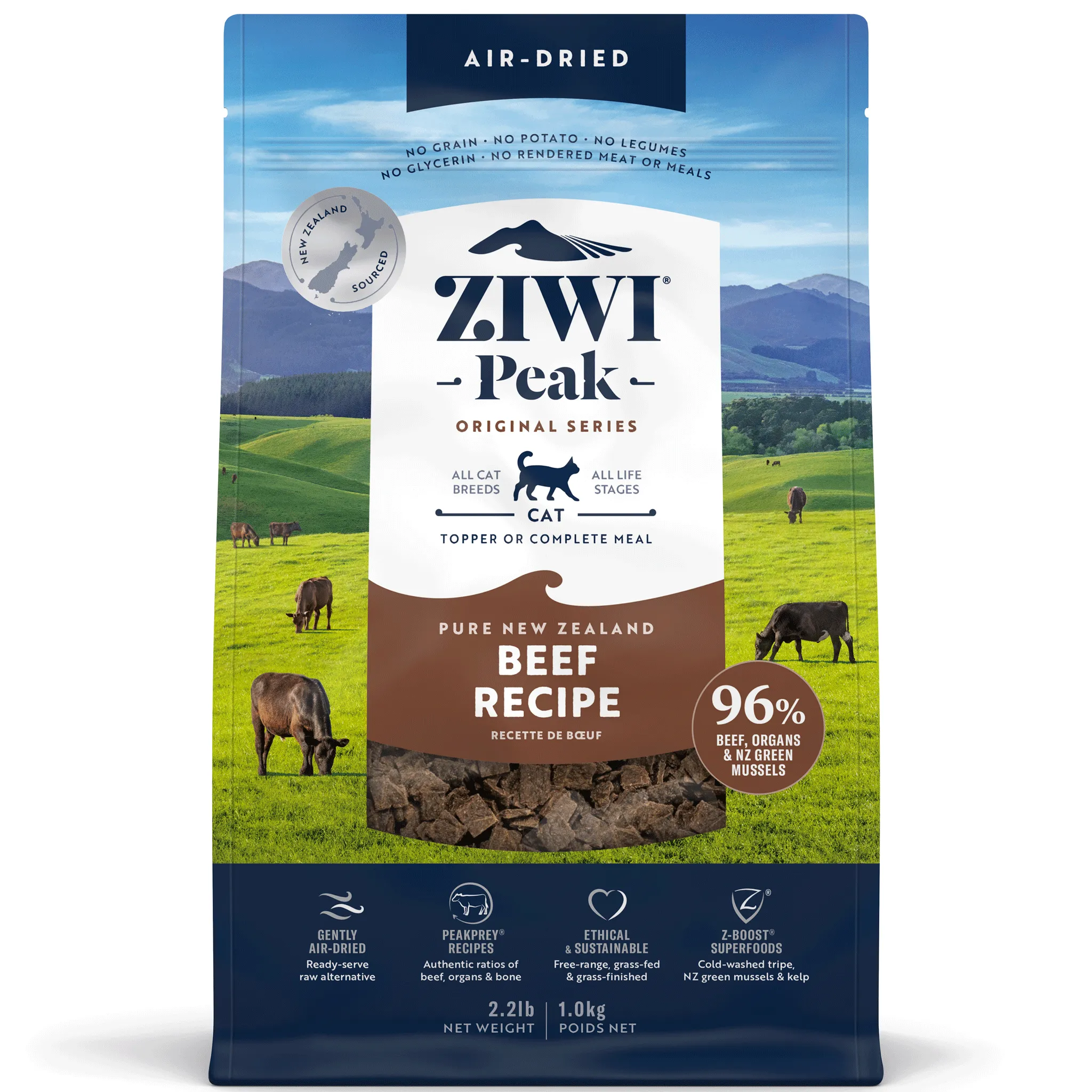 Ziwi Air-Dried Beef Cat Food organic cat food, holistic cat food