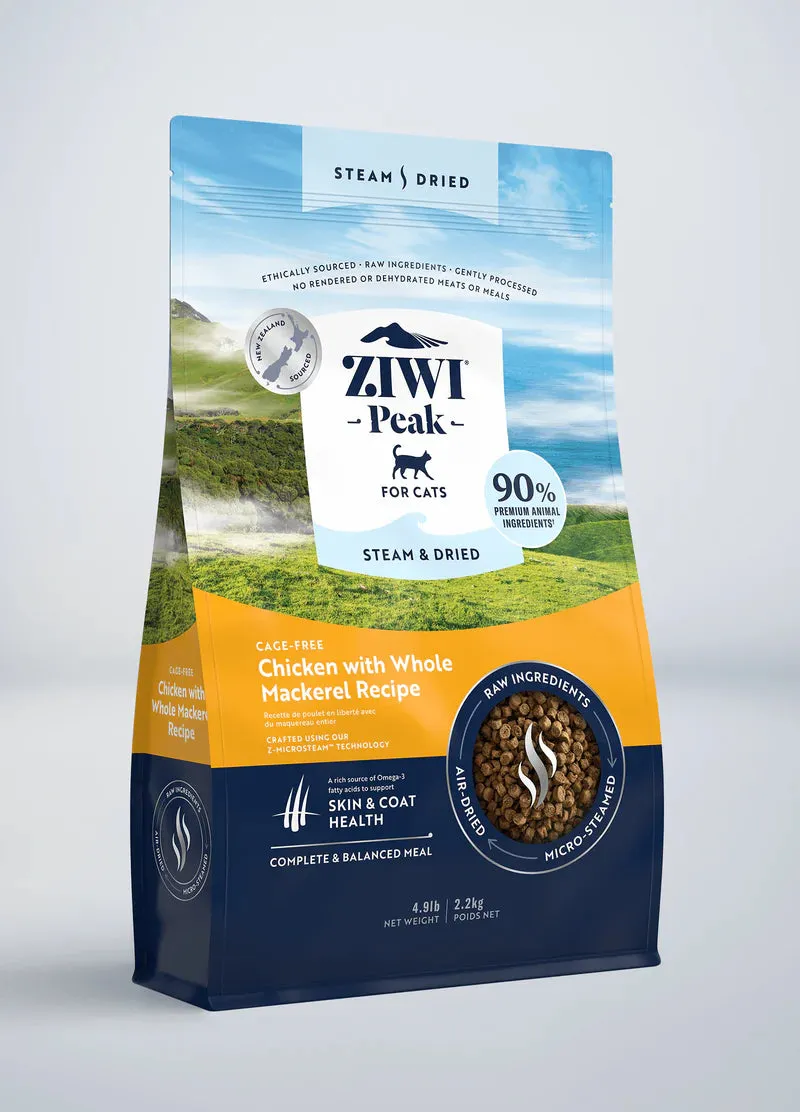 Ziwi Peak Cat Steam Dried Chicken with Whole Mackerel Recipe