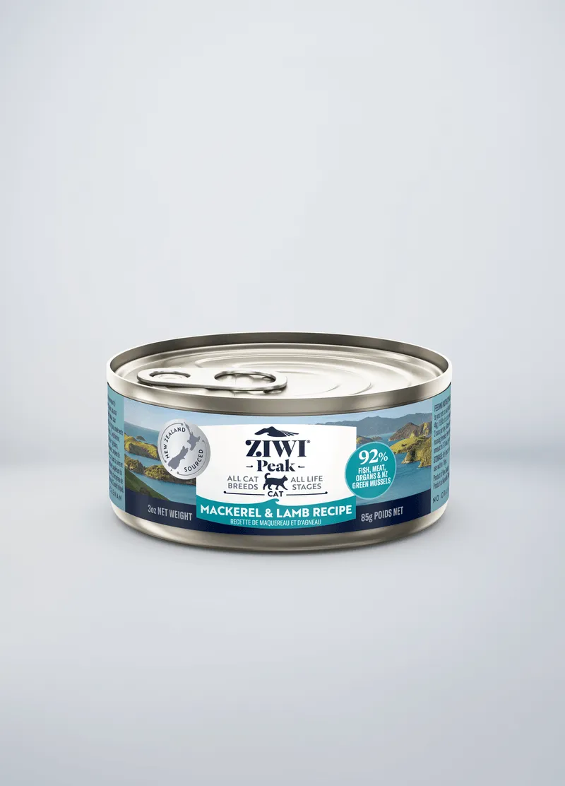 ZIWI Peak Grain Free Mackerel & Lamb Recipe Canned Cat Food grain free cat food, no grain dry cat food