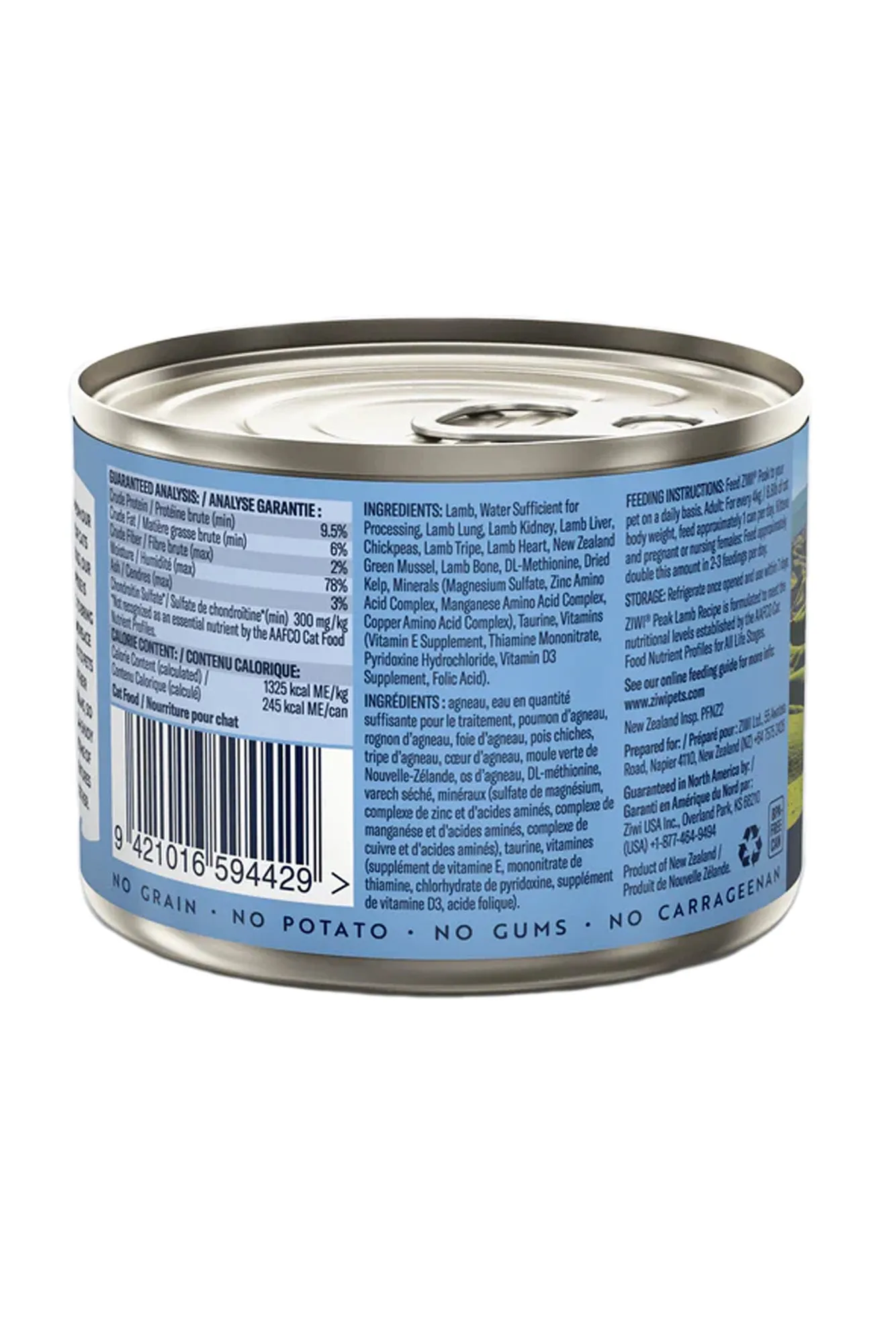 Ziwi Peak Lamb Recipe Canned Cat Food