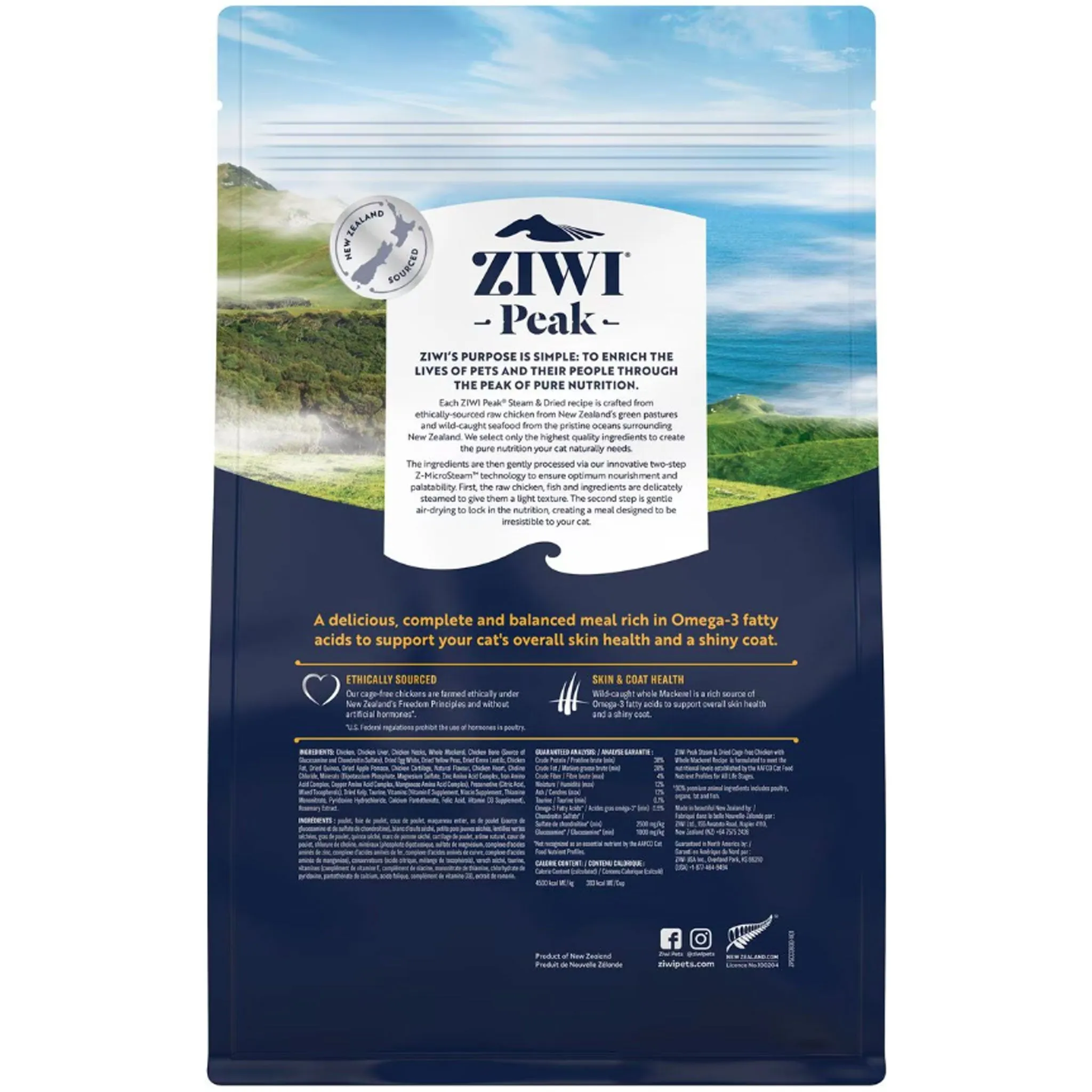 Ziwi Peak Steam & Dried Chicken Cat Food