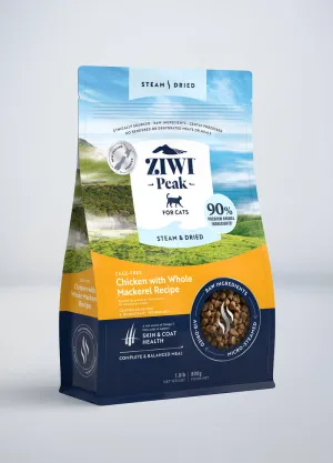 ZIWI Peak Steam & Dried Chicken with Whole Mackerel Recipe Air-Dried Cat Food air dried cat food, grain free air dried cat food