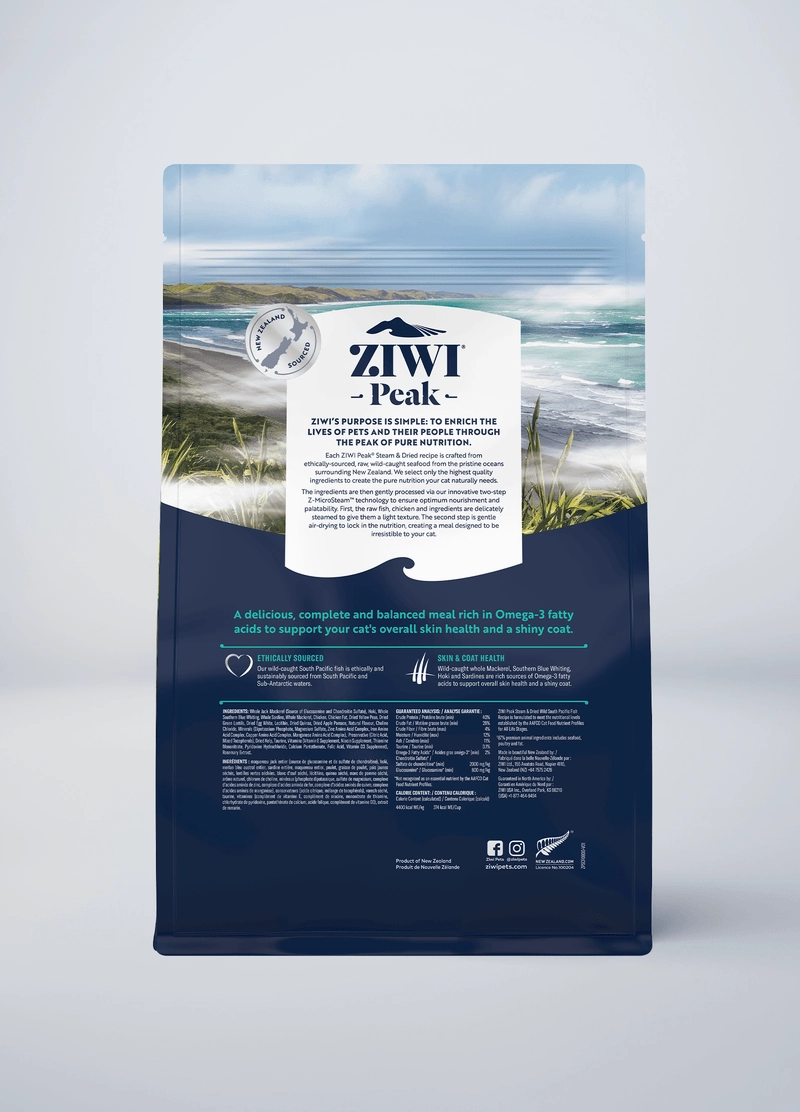 ZIWI Peak Steam & Dried Wild South Pacific Fish Recipe Air-Dried Cat Food