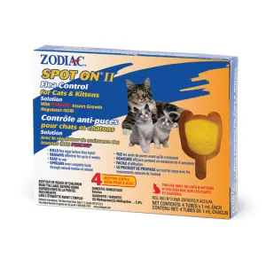 ZODIAC SPOT ON II FLEA CONTROL FOR CATS & KITTENS  WITH PRECOR INSECT GROWTH REGULATOR (IGR) adult cat food, best cat food for adults