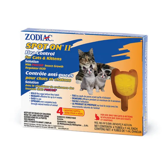 ZODIAC SPOT ON II FLEA CONTROL FOR CATS & KITTENS  WITH PRECOR INSECT GROWTH REGULATOR (IGR) adult cat food, best cat food for adults