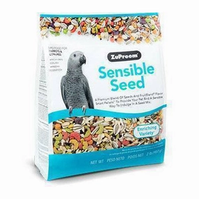 Zupreem Sensible Seed for Parrots & Conures 2lb bird cage parrot food bird toys bird perch bird treats