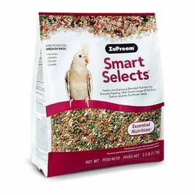 Zupreem Smart Selects for Medium Birds 2.5lb bird cage parrot food bird toys bird perch bird treats