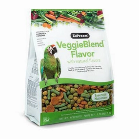 Zupreem VeggieBlend for Parrots & Conures 3.25lb bird cage parrot food bird toys bird perch bird treats